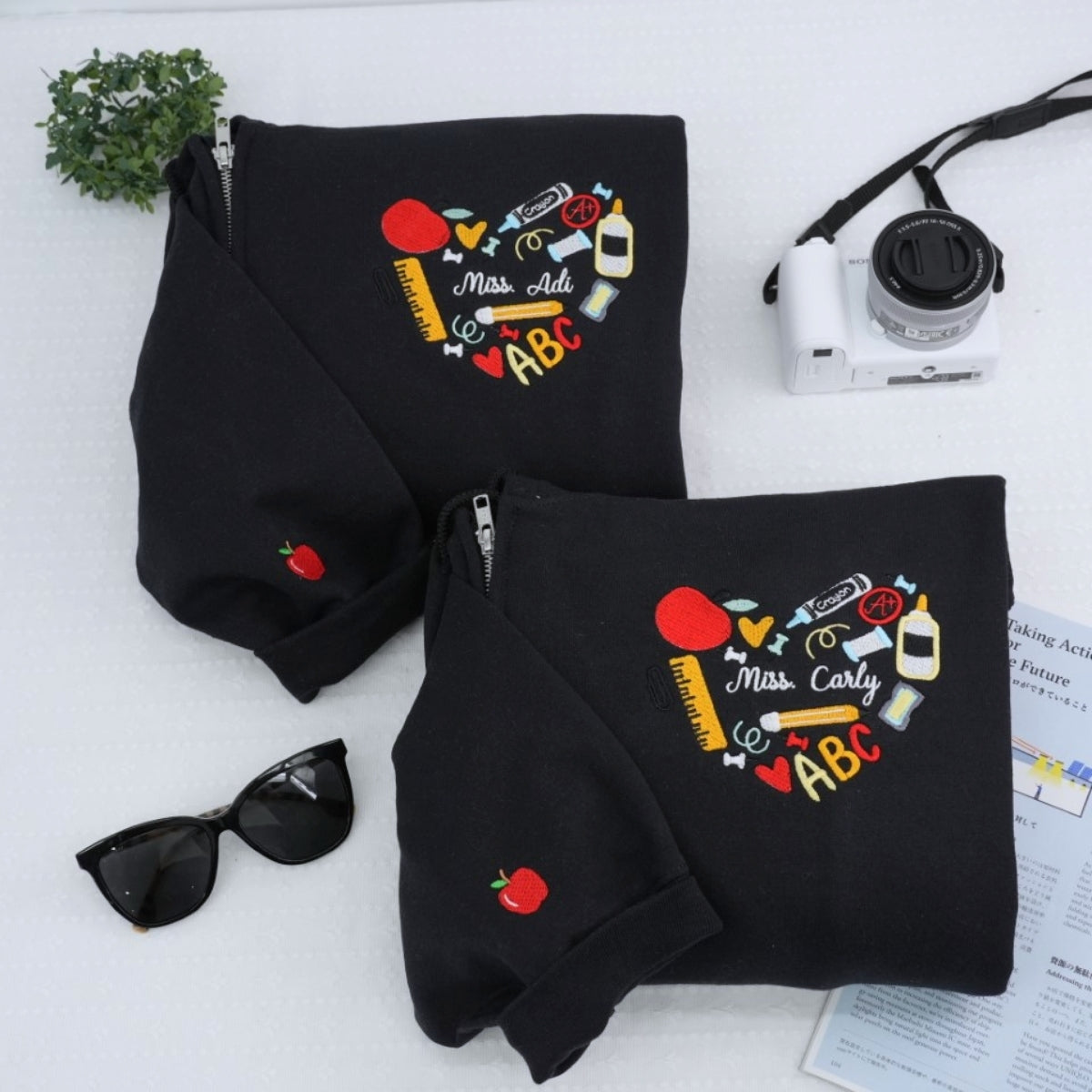 Teacher Custom Hoodies - Personalized Education Embroidered Sweatshirts - Back to School Gift