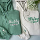 Custom Couple Matching Hubby and Wifey Embroidered Hoodie