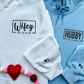 Custom Couple Matching Hubby and Wifey Embroidered Hoodie