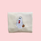 Personalized Ghost Drinking Embroidered Sweatshirt