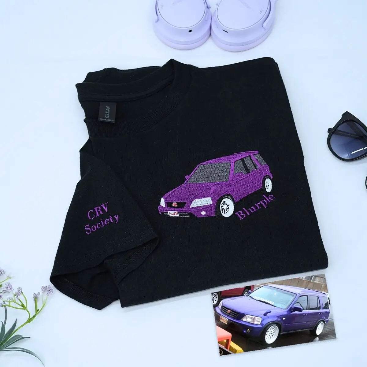 Personalized Gifts for Car Lovers Sweatshirt / Hoodie Embroidered from Your Photo