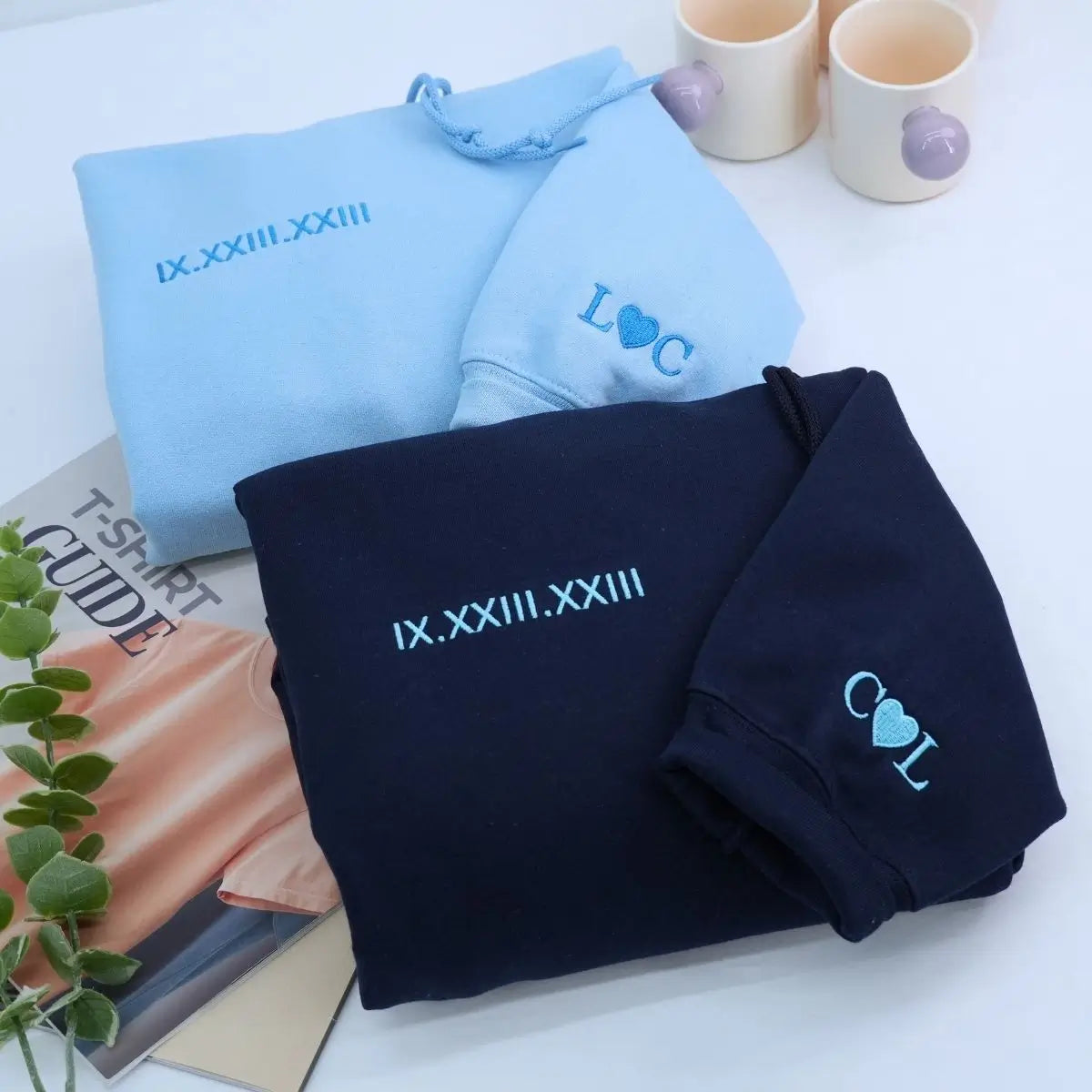 Honeymoon Sweatshirt or Hoodie, Custom Embroidered Anniversary Gifts For Couples