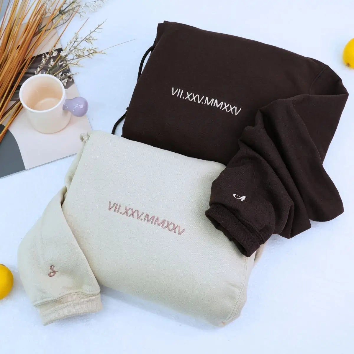 Honeymoon Sweatshirt or Hoodie, Custom Embroidered Anniversary Gifts For Couples