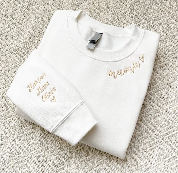Customized Neckline Embroidery MAMA