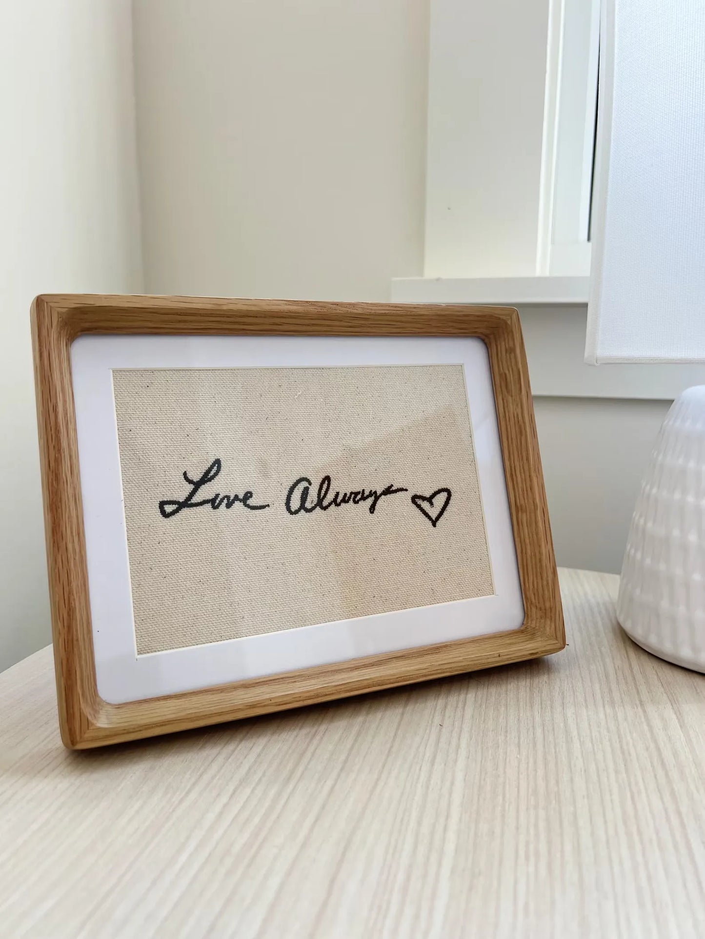 Custom Embroidered Handwritten Note on Canvas | Personalized Handwriting Replica | Custom Embroidery Gift | Embroidered Note Keepsake