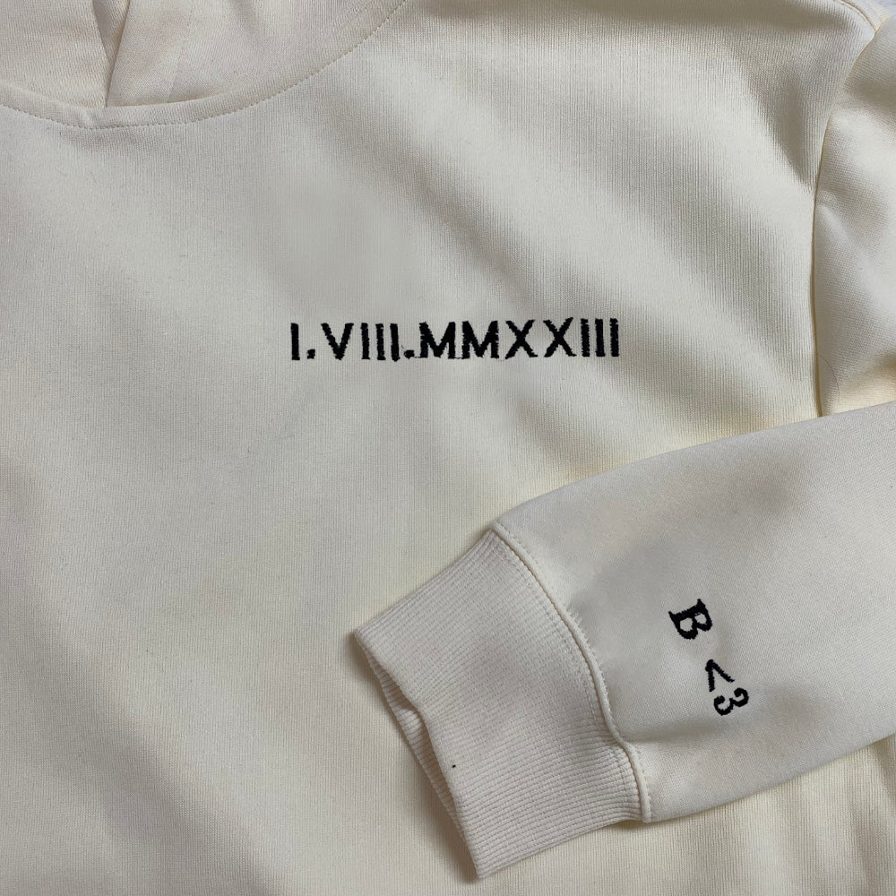 Personalized Roman Numeral Embroidered Sweatshirt
