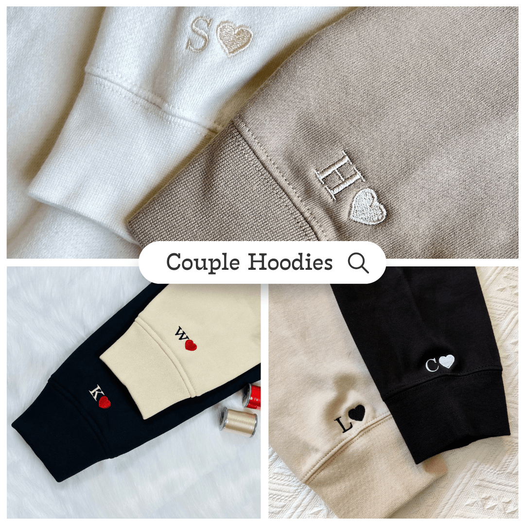 The Boss x The Real Boss Custom Embroidered Matching Hoodies For Couples